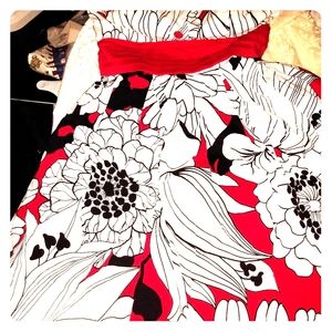 Strapless floral dress